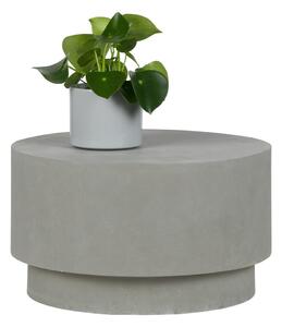 Sivi stolić izrađen od vlaknaste gline WOOOD Dean, Ø 60 cm