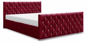 Zondo.hr Bračni krevet 140 cm Quintin (bordo) (s podnicom i prostorom za odlaganje). Akcija -20%. 1047130