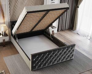 Zondo Bračni krevet 180 cm Quintin (bež) (s podnicom i prostorom za odlaganje). 1047151