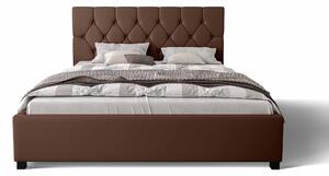 Zondo Bračni krevet 140 cm Sylvie (smeđa) (s podnicom i prostorom za odlaganje). 1047152