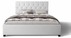 Zondo Bračni krevet 160 cm Sylvie (bijela) (s podnicom i prostorom za odlaganje). 1047159