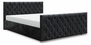 Zondo Bračni krevet 140 cm Velva (crna) (s podnicom i prostorom za odlaganje). 1047164