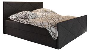 Zondo Bračni krevet Boxspring 140 cm Milagros 4 (crna) (s madracem i prostorom za odlaganje). 1047260