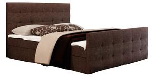 Zondo Bračni krevet Boxspring 160 cm Milagros 2 (tamnosmeđa) (s madracem i prostorom za odlaganje). 1047234