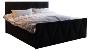 Zondo.hr Bračni krevet Boxspring 140 cm Milagros 3 (crna) (s madracem i prostorom za odlaganje). Akcija -21%. 1047244