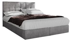 Zondo Bračni krevet Boxspring 180 cm Porto (siva) (s madracem i prostorom za odlaganje). 1047315