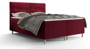 Zondo Bračni krevet Boxspring 140 cm Saruta (bordo) (s madracem i prostorom za odlaganje). 1047354