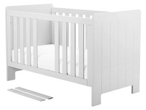 Bijeli varijabilni dječji krevetić Pinio Calmo, 140 x 70 cm