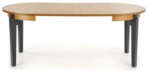 Zondo Blagovaonski stol na razvlačenje 100-200 cm Saras (hrast zlatni + grafit) (za 6 do 8 osoba). 1048724