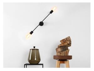 Crna zidna lampa s dvije žarulje CustomForm Twigo, širina 60 cm