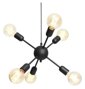 Crna viseća svjetiljka sa 6 žarulja Custom Form Vanwerk Ball