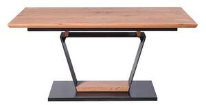 Zondo Blagovaonski stol na razvlačenje 160-220 cm Urbin (hrast zlatni + crna) (za 6 do 8 osoba). 1049006