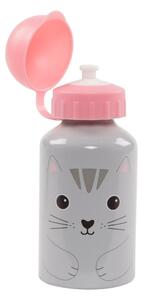 Sivo-ružičasta boca za vodu Sass & Belle Nori Cat