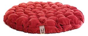 Crveni jastuk za sjedenje sa masažnim kuglicama Linda Vrňáková Bloom, promjer 75 cm