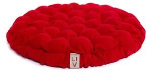 Crveni jastuk za sjedenje sa masažnim kuglicama Linda Vrňáková Bloom, promjer 65 cm