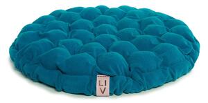Tirkizni jastuk za sjedenje sa masažnim kuglicama Linda Vrňáková Bloom, ø 65 cm