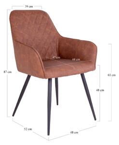 Set s dvije smeđe stolice za blagovaonicu House Nordic Harbo