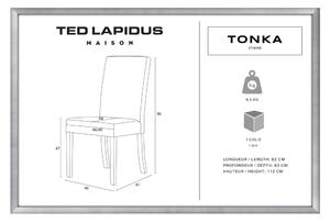 Tirkizna stolica s tamnosmeđim nogama od bukve Ted Lapidus Maison Tonka
