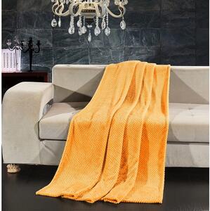 Narančasta deka od mikrovlakana DecoKing Henry, 150 x 200 cm