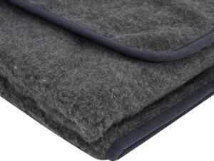 Tamnosiva deka od merino vune Native Natural, 220 x 200 cm