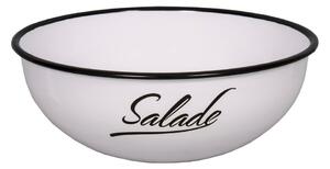 Bijela zdjela za salatu od emajla Antic Line Classic, Ø 27,5 cm