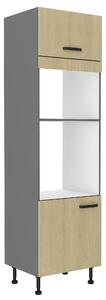 Zondo.hr Kuhinjski ormarić za pećnicu Scarmi 60 DPM 215 2F (Antracit + Herringbone scandi). 1049766
