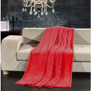 Crvena deka od mikrovlakana DecoKing Henry, 170 x 210 cm
