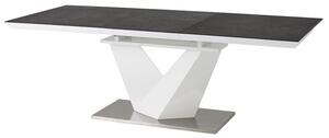 Zondo Blagovaonski stol na razvlačenje 120-180 cm Allegra (crna + bijela) (za 4 do 8 osoba). 1049857