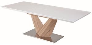 Zondo Blagovaonski stol na razvlačenje 140-200 cm Allegra (bijela + hrast) (za 8 i više osoba). 1049856