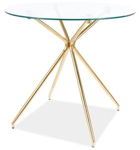 Zondo Blagovaonski stol Anastasia (staklo + zlatna) (za 4 osobe). 1049940