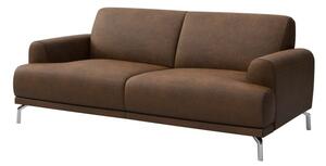 Kauč smeđe boje od imitacije kože MESONICA Puzo, 170 cm