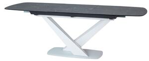 Zondo Blagovaonski stol na razvlačenje 160-220 cm Carmen (crna + bijela) (za 8 i više osoba). 1050010