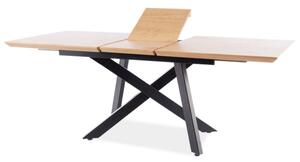 Zondo Blagovaonski stol na razvlačenje 160-220 cm Carlos (hrast + crna) (za 8 i više osoba). 1050005