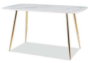 Zondo Blagovaonski stol Carolee (bijela + zlatna) (za 4 do 6 osoba). 1050041