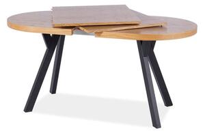 Zondo Blagovaonski stol na razvlačenje 140-272 cm Daphne (hrast + crna) (za 8 i više osoba). 1050109