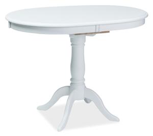 Zondo Blagovaonski stol na razvlačenje 100-129 cm Dani (bijela + bijela) (za 4 do 6 osoba). 1050093