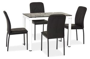 Zondo Blagovaonski stol 100 cm Damion (crna + bijela) (za 4 osobe). 1050080