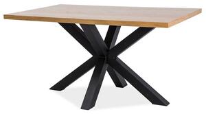 Zondo Blagovaonski stol 180 cm Cecily (hrast + crna mat) (za 6 do 8 osoba). 1050072