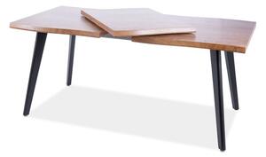 Zondo Blagovaonski stol na razvlačenje 120-180 cm Faustina (hrast + crna) (za 4 do 8 osoba). 1050176