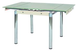 Zondo Blagovaonski stol na razvlačenje 80-131 cm Gerardo (krem + krom) (za 4 do 6 osoba). 1050190