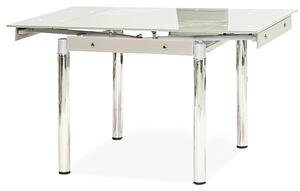 Zondo Blagovaonski stol na razvlačenje 80-131 cm Gerardo (bijela + krom) (za 4 do 6 osoba). 1050188
