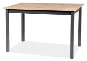 Zondo Blagovaonski stol na razvlačenje 125-170 cm Hally (hrast + crna) (za 4 do 6 osoba). 1050258