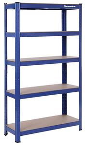Čelični regal na 5 razina, nosivosti do 650 kg, 30 x 75 x 150 cm, plavi | SONGMICS