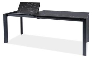 Zondo Blagovaonski stol na razvlačenje 120-180 cm Marissa (crna + crna) (za 4 do 8 osoba). 1050490