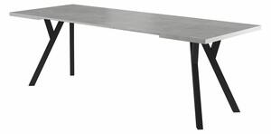 Zondo Blagovaonski stol na razvlačenje 90-240 cm Marion (beton + crna) (za 8 i više osoba). 1050484