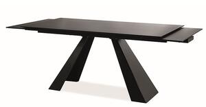 Zondo Blagovaonski stol na razvlačenje 120-180 cm Shelia (crna + crna) (za 4 do 8 osoba). 1050792