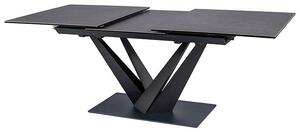 Zondo Blagovaonski stol na razvlačenje 160-220 cm Suanne (crna + crna) (za 8 i više osoba). 1050829