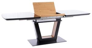 Zondo Blagovaonski stol na razvlačenje 160-220 cm Synthia (crna + crna) (za 8 i više osoba). 1050837