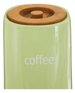 Zelena kutija za kavu s poklopcem od bambusa Premier Housewares Fletcher, 800 ml