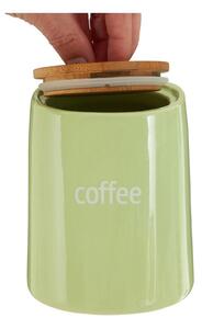 Zelena kutija za kavu s poklopcem od bambusa Premier Housewares Fletcher, 800 ml